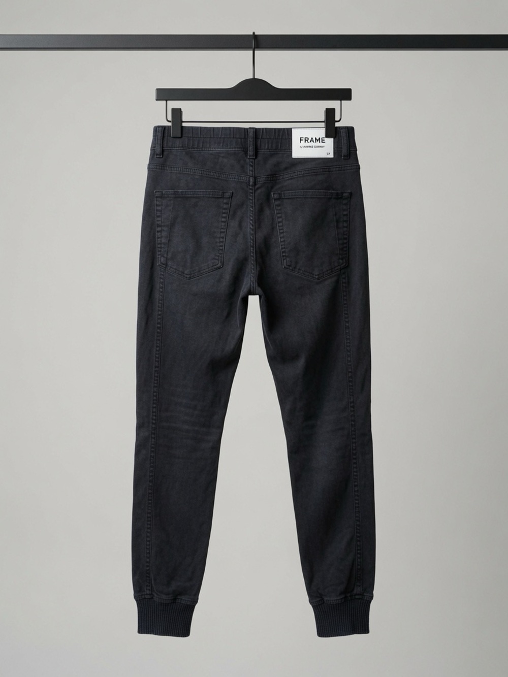 Frame Denim Men's Washed Black Slim Jogger Jeans